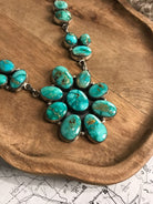 The Oakhaven Turquoise Statement Necklace Set-Necklaces-Calli Co., Turquoise and Silver Jewelry, Native American Handmade, Zuni Tribe, Navajo Tribe, Brock Texas