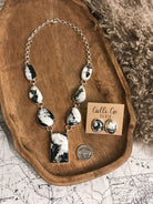 The Silverbrook Turquoise Statement Necklace Set-Necklaces-Calli Co., Turquoise and Silver Jewelry, Native American Handmade, Zuni Tribe, Navajo Tribe, Brock Texas