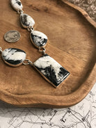 The Silverbrook Turquoise Statement Necklace Set-Necklaces-Calli Co., Turquoise and Silver Jewelry, Native American Handmade, Zuni Tribe, Navajo Tribe, Brock Texas