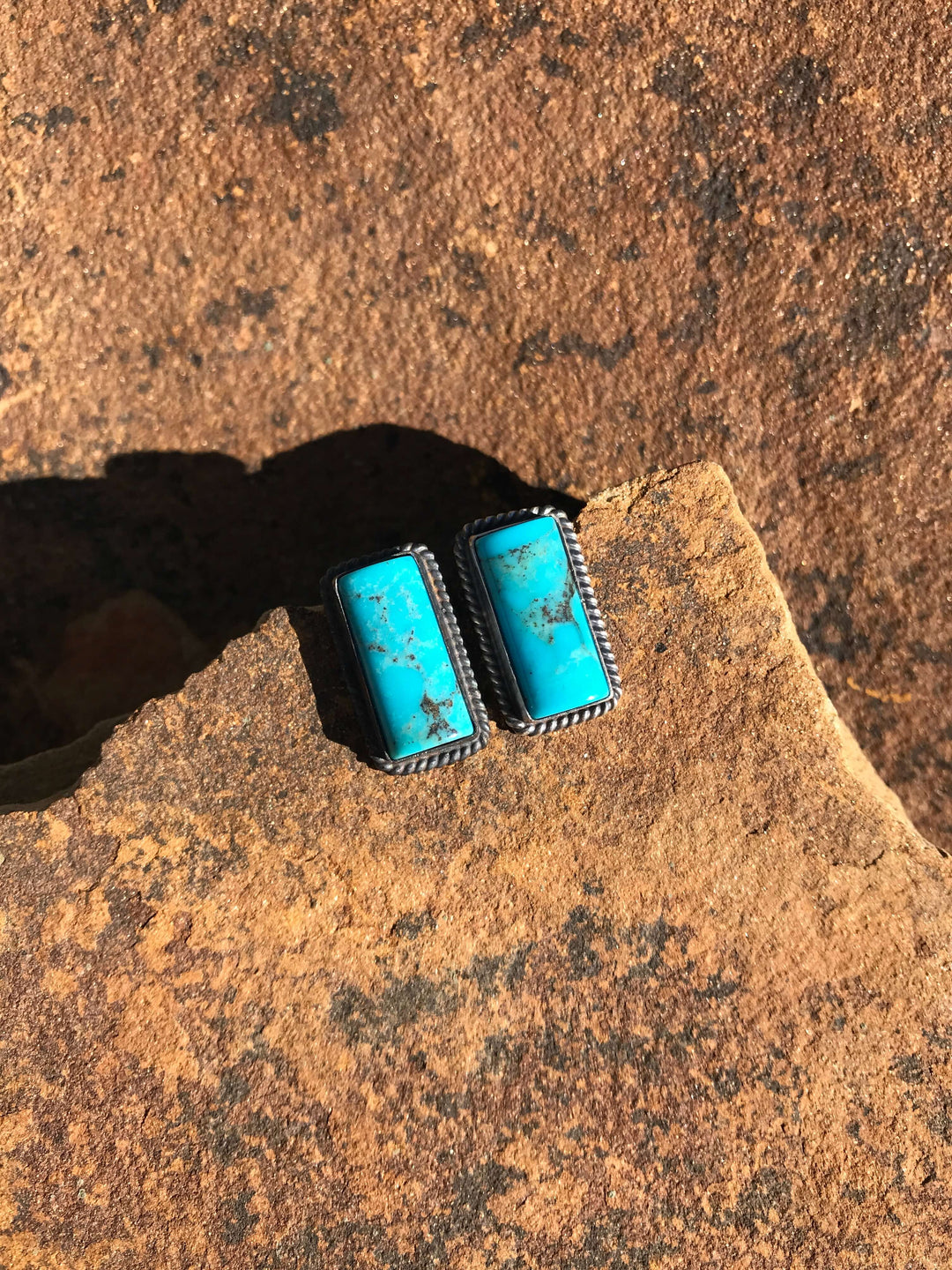 The Turquoise Studs, 16-Earrings-Calli Co., Turquoise and Silver Jewelry, Native American Handmade, Zuni Tribe, Navajo Tribe, Brock Texas