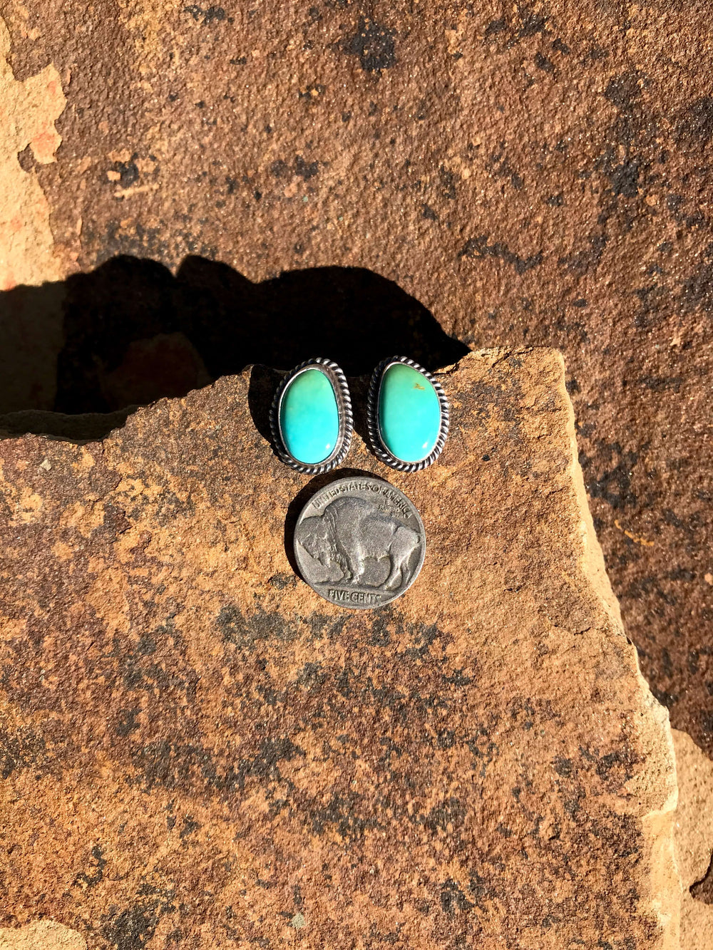 The Turquoise Studs, 13-Earrings-Calli Co., Turquoise and Silver Jewelry, Native American Handmade, Zuni Tribe, Navajo Tribe, Brock Texas