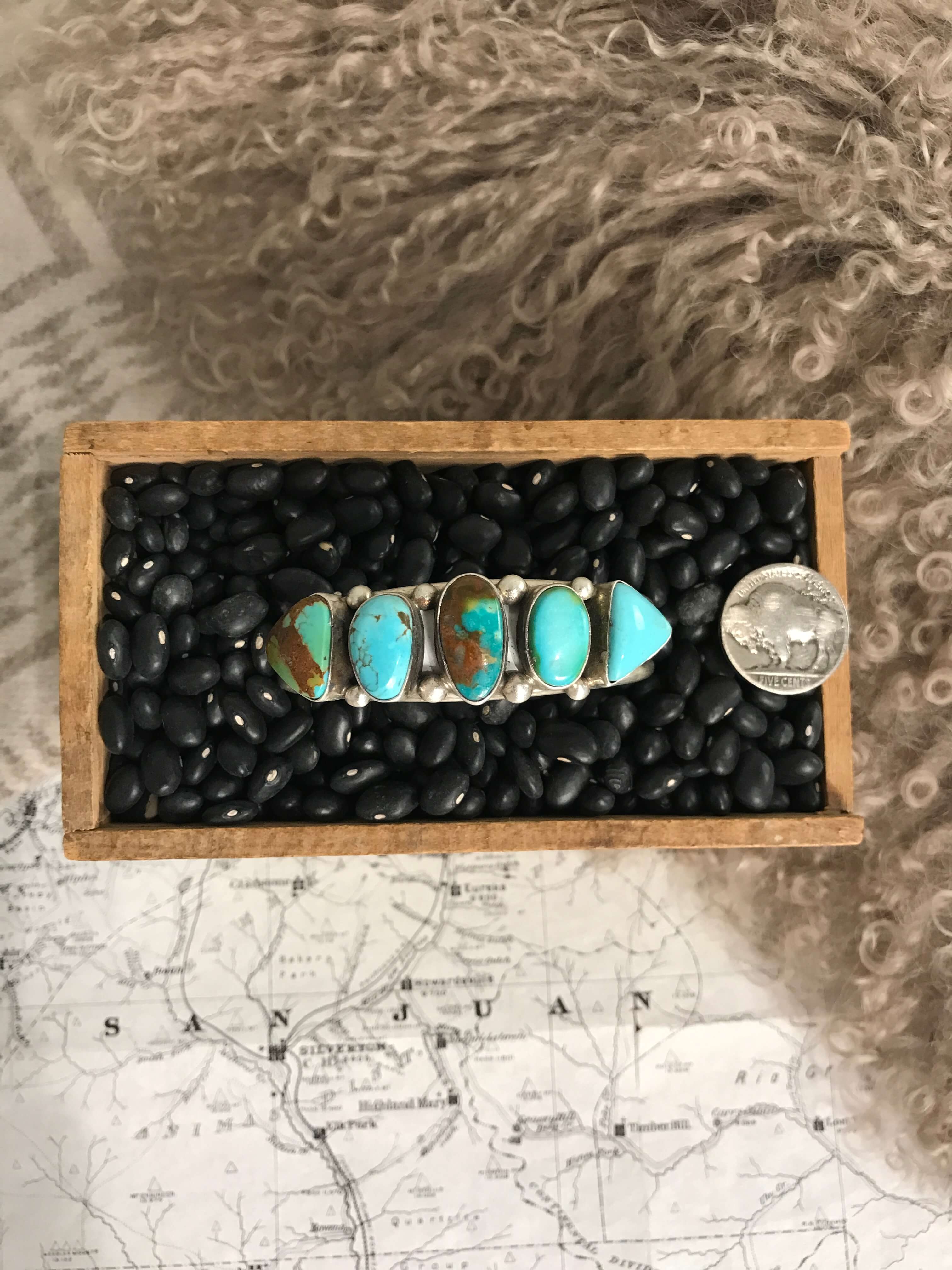The Sadler Cuff, 1-Bracelets & Cuffs-Calli Co., Turquoise and Silver Jewelry, Native American Handmade, Zuni Tribe, Navajo Tribe, Brock Texas