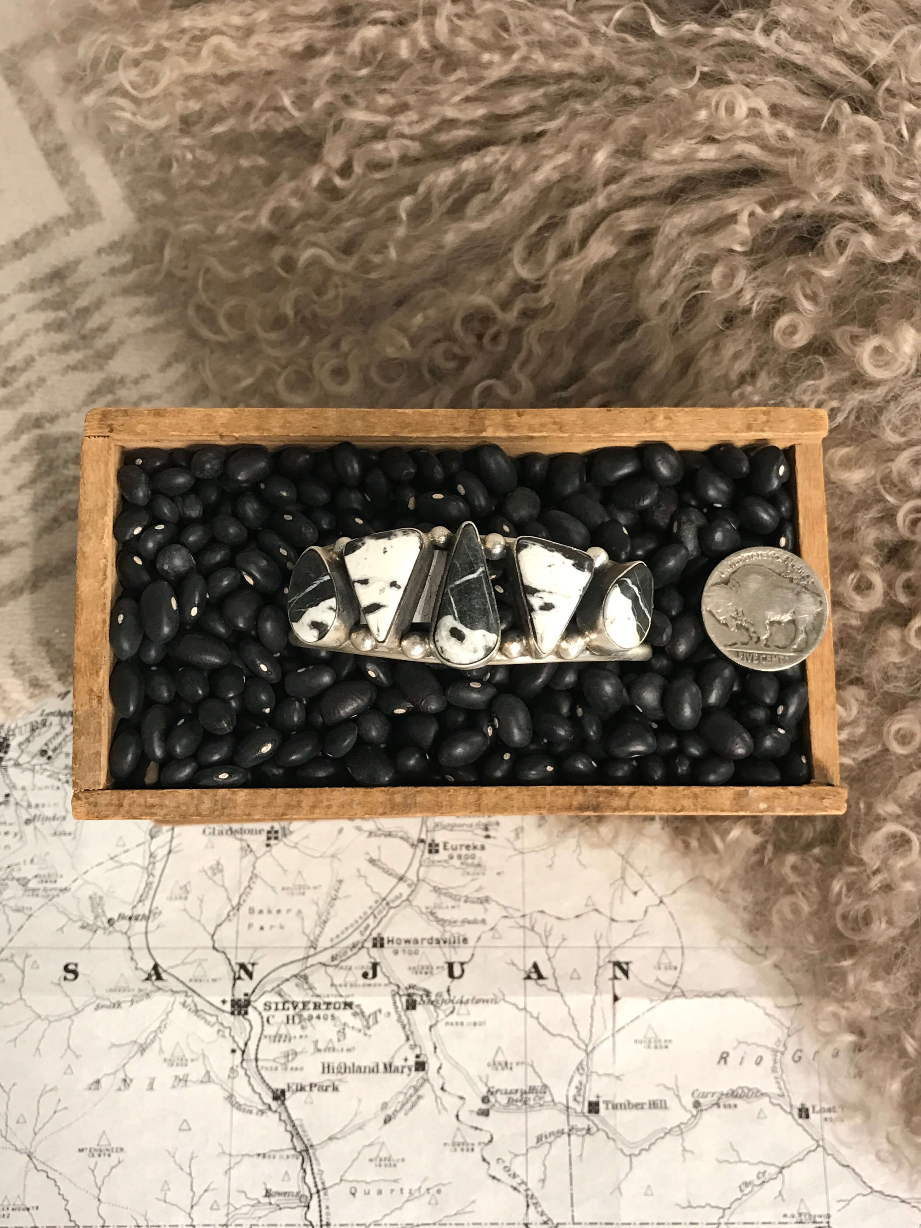 The Sadler Cuff, 2-Bracelets & Cuffs-Calli Co., Turquoise and Silver Jewelry, Native American Handmade, Zuni Tribe, Navajo Tribe, Brock Texas