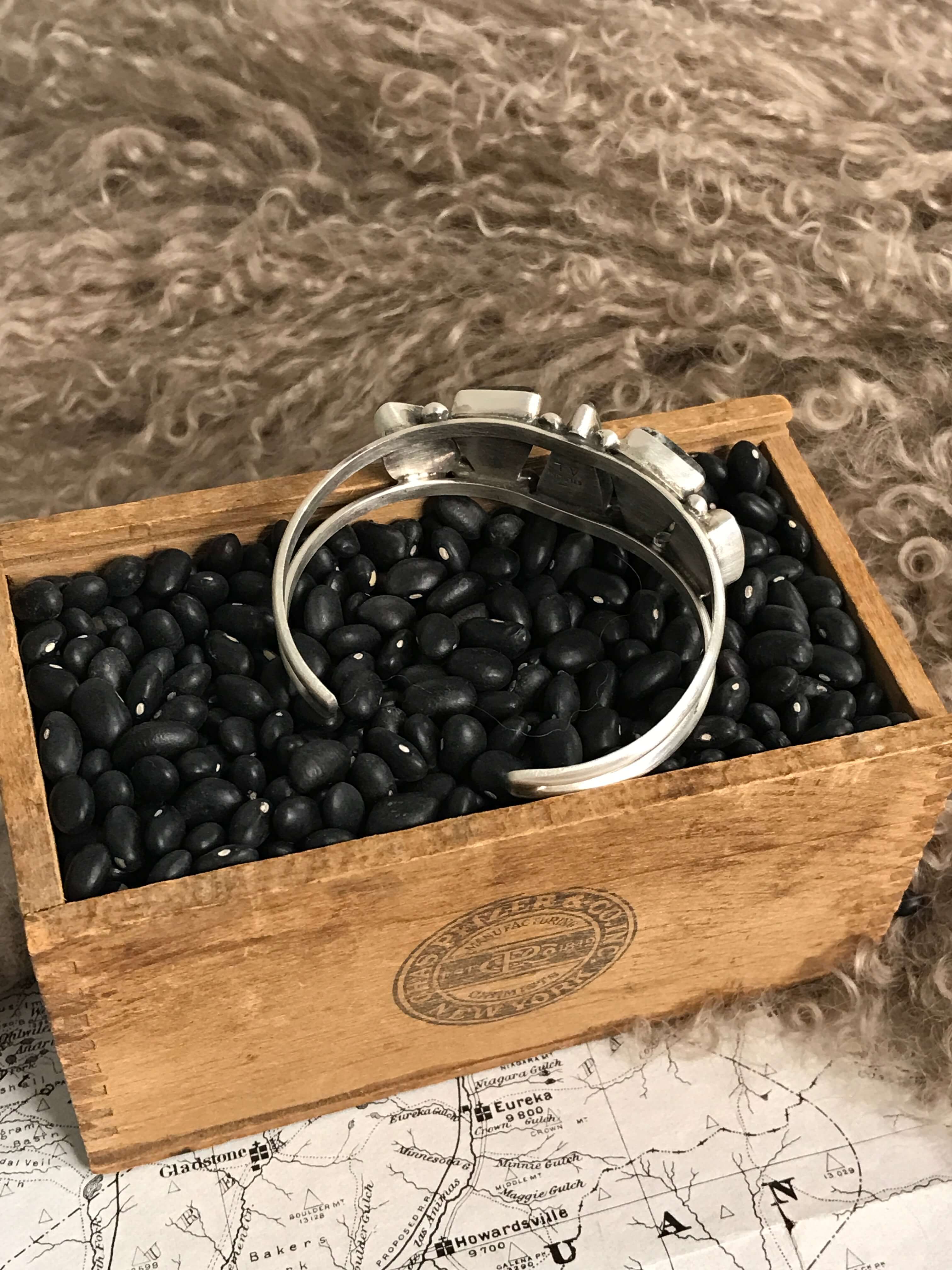 The Sadler Cuff, 2-Bracelets & Cuffs-Calli Co., Turquoise and Silver Jewelry, Native American Handmade, Zuni Tribe, Navajo Tribe, Brock Texas