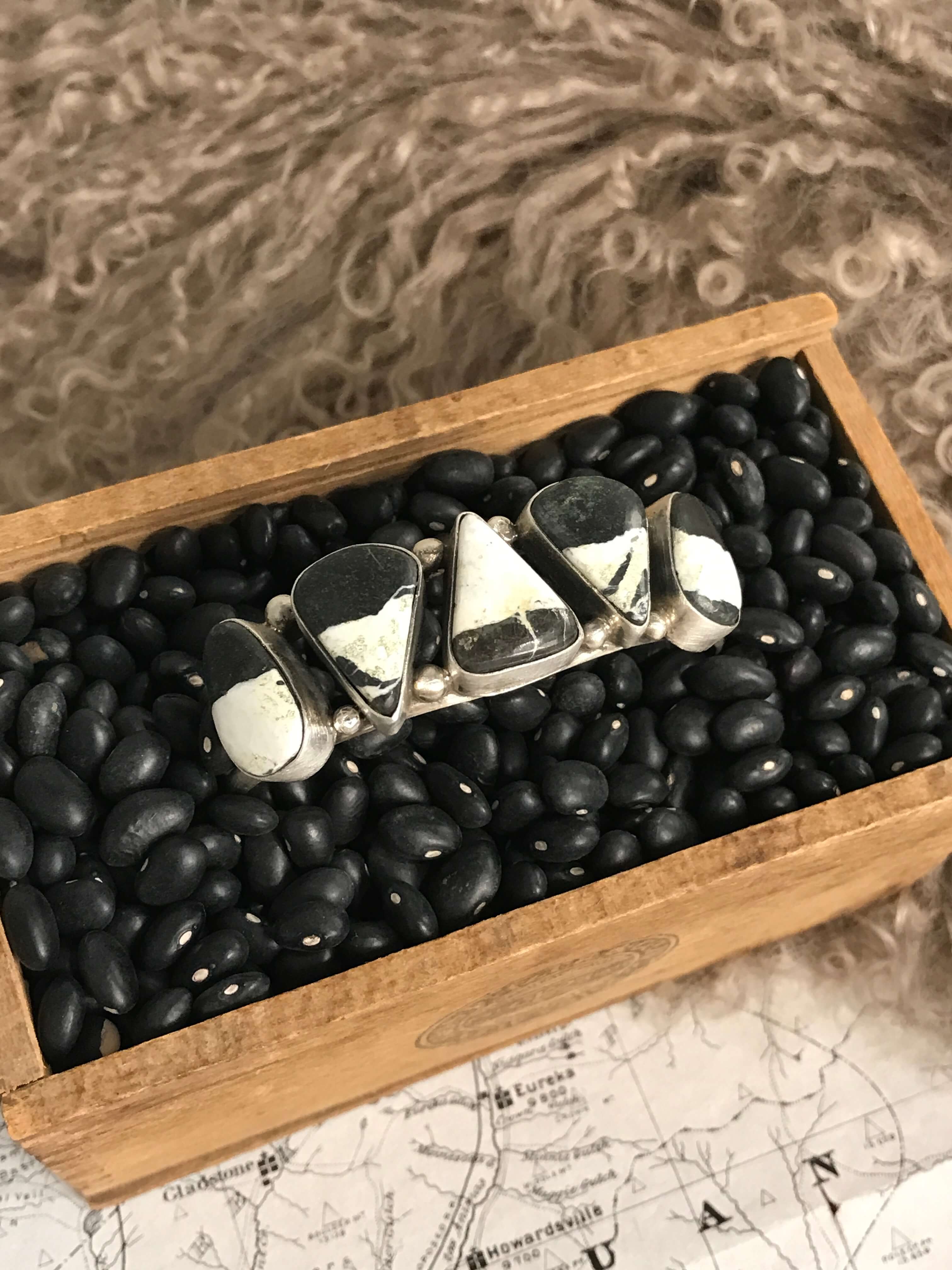 The Sadler Cuff, 3-Bracelets & Cuffs-Calli Co., Turquoise and Silver Jewelry, Native American Handmade, Zuni Tribe, Navajo Tribe, Brock Texas