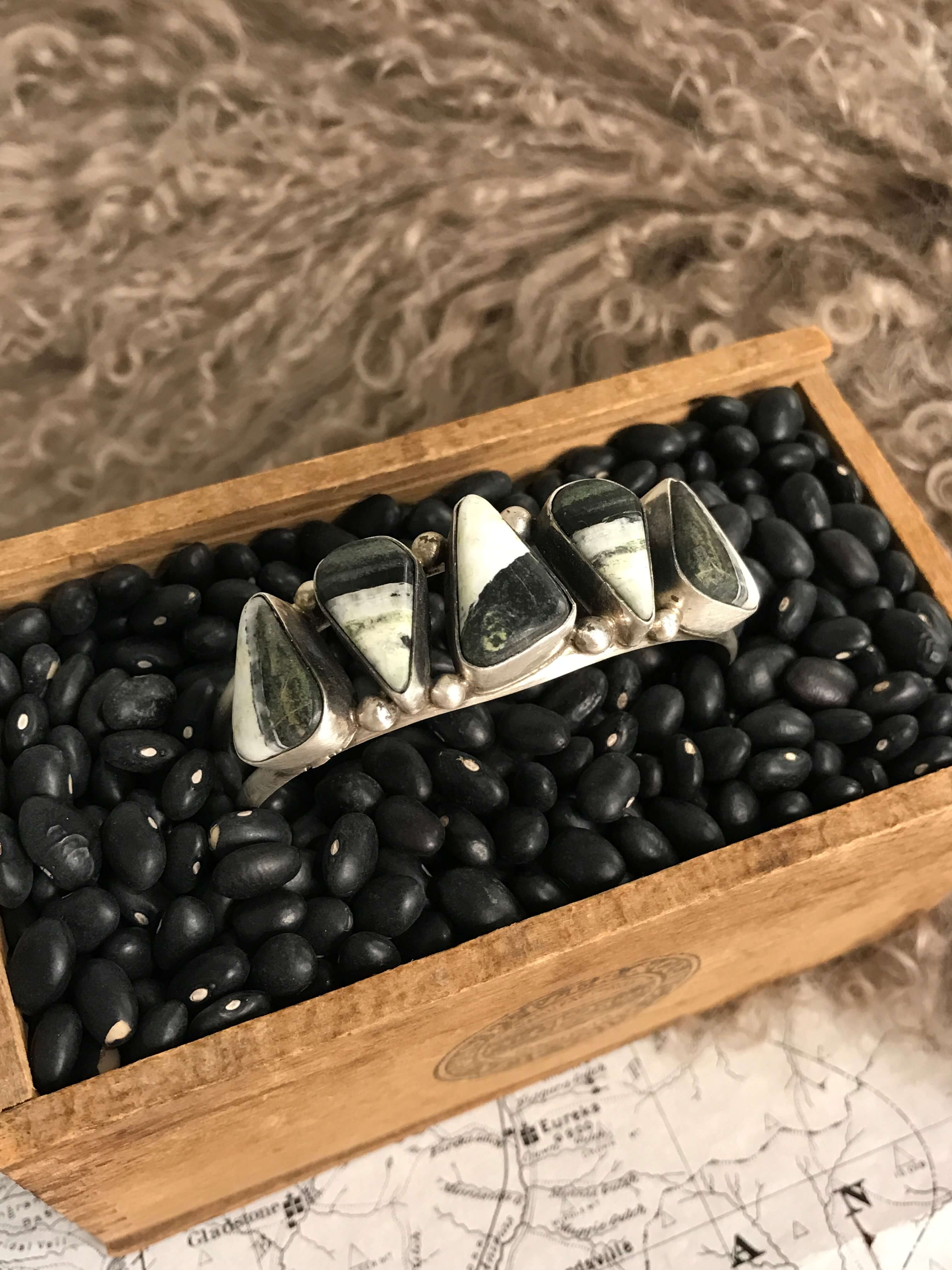 The Sadler Cuff, 4-Bracelets & Cuffs-Calli Co., Turquoise and Silver Jewelry, Native American Handmade, Zuni Tribe, Navajo Tribe, Brock Texas