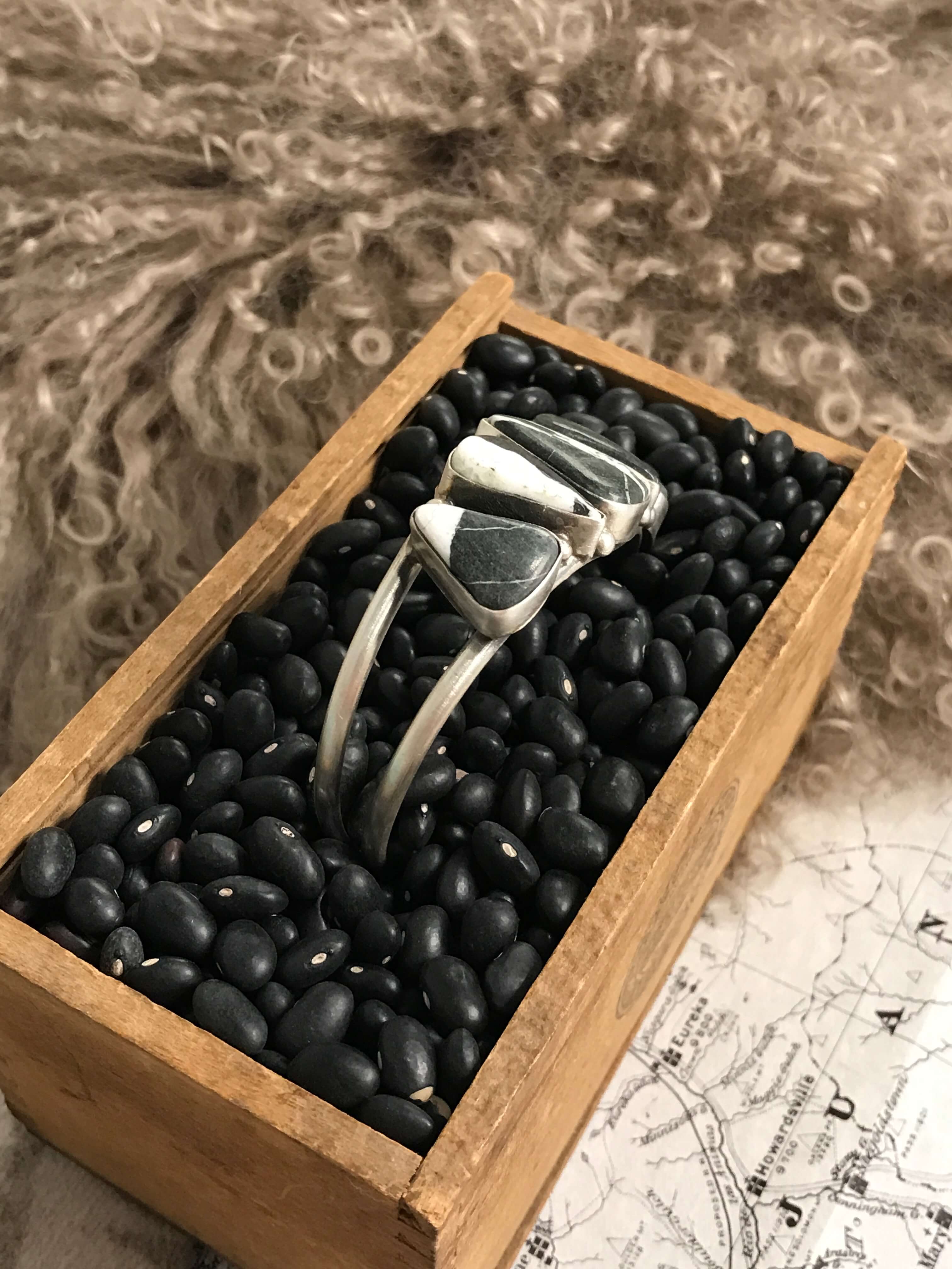 The Sadler Cuff, 6-Bracelets & Cuffs-Calli Co., Turquoise and Silver Jewelry, Native American Handmade, Zuni Tribe, Navajo Tribe, Brock Texas