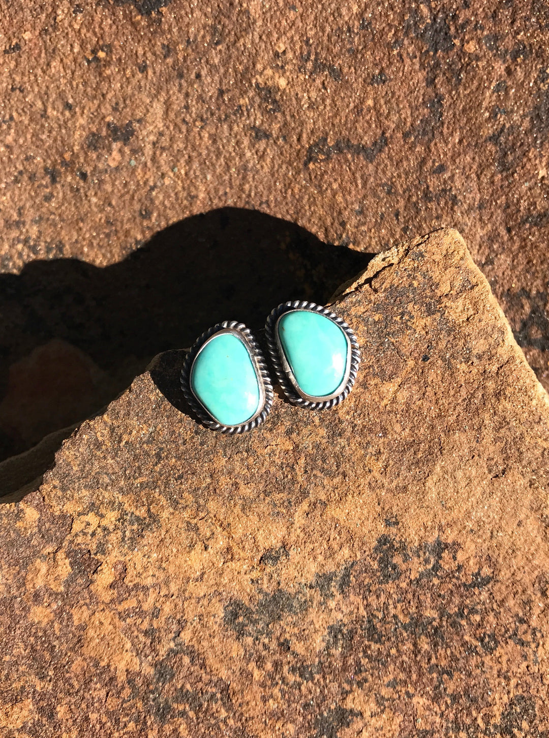 The Turquoise Studs, 28-Earrings-Calli Co., Turquoise and Silver Jewelry, Native American Handmade, Zuni Tribe, Navajo Tribe, Brock Texas