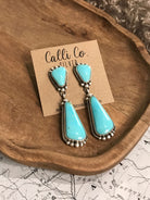 The Glendale Earrings, 9-Earrings-Calli Co., Turquoise and Silver Jewelry, Native American Handmade, Zuni Tribe, Navajo Tribe, Brock Texas