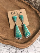 The Glendale Earrings, 10-Earrings-Calli Co., Turquoise and Silver Jewelry, Native American Handmade, Zuni Tribe, Navajo Tribe, Brock Texas