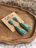 The Glendale Earrings, 10-Earrings-Calli Co., Turquoise and Silver Jewelry, Native American Handmade, Zuni Tribe, Navajo Tribe, Brock Texas