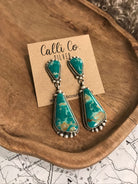 The Glendale Earrings, 11-Earrings-Calli Co., Turquoise and Silver Jewelry, Native American Handmade, Zuni Tribe, Navajo Tribe, Brock Texas