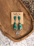 The Glendale Earrings, 11-Earrings-Calli Co., Turquoise and Silver Jewelry, Native American Handmade, Zuni Tribe, Navajo Tribe, Brock Texas