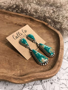 The Glendale Earrings, 11-Earrings-Calli Co., Turquoise and Silver Jewelry, Native American Handmade, Zuni Tribe, Navajo Tribe, Brock Texas