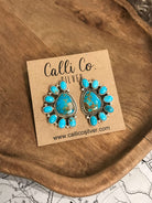 The Arena Cluster Earrings, 7-Earrings-Calli Co., Turquoise and Silver Jewelry, Native American Handmade, Zuni Tribe, Navajo Tribe, Brock Texas