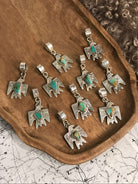 The Turquoise Thunderbird Pendants-Pendants-Calli Co., Turquoise and Silver Jewelry, Native American Handmade, Zuni Tribe, Navajo Tribe, Brock Texas