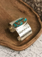 The Belle River Royston Turquoise Cuff, 3-Bracelets & Cuffs-Calli Co., Turquoise and Silver Jewelry, Native American Handmade, Zuni Tribe, Navajo Tribe, Brock Texas