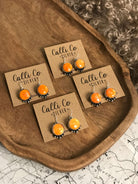 The Spencer Spiny Earrings-Earrings-Calli Co., Turquoise and Silver Jewelry, Native American Handmade, Zuni Tribe, Navajo Tribe, Brock Texas