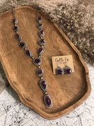 The Pinyon Lariat Necklace Set-Necklaces-Calli Co., Turquoise and Silver Jewelry, Native American Handmade, Zuni Tribe, Navajo Tribe, Brock Texas