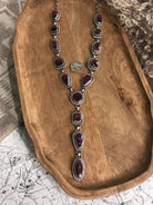 The Pinyon Lariat Necklace Set-Necklaces-Calli Co., Turquoise and Silver Jewelry, Native American Handmade, Zuni Tribe, Navajo Tribe, Brock Texas