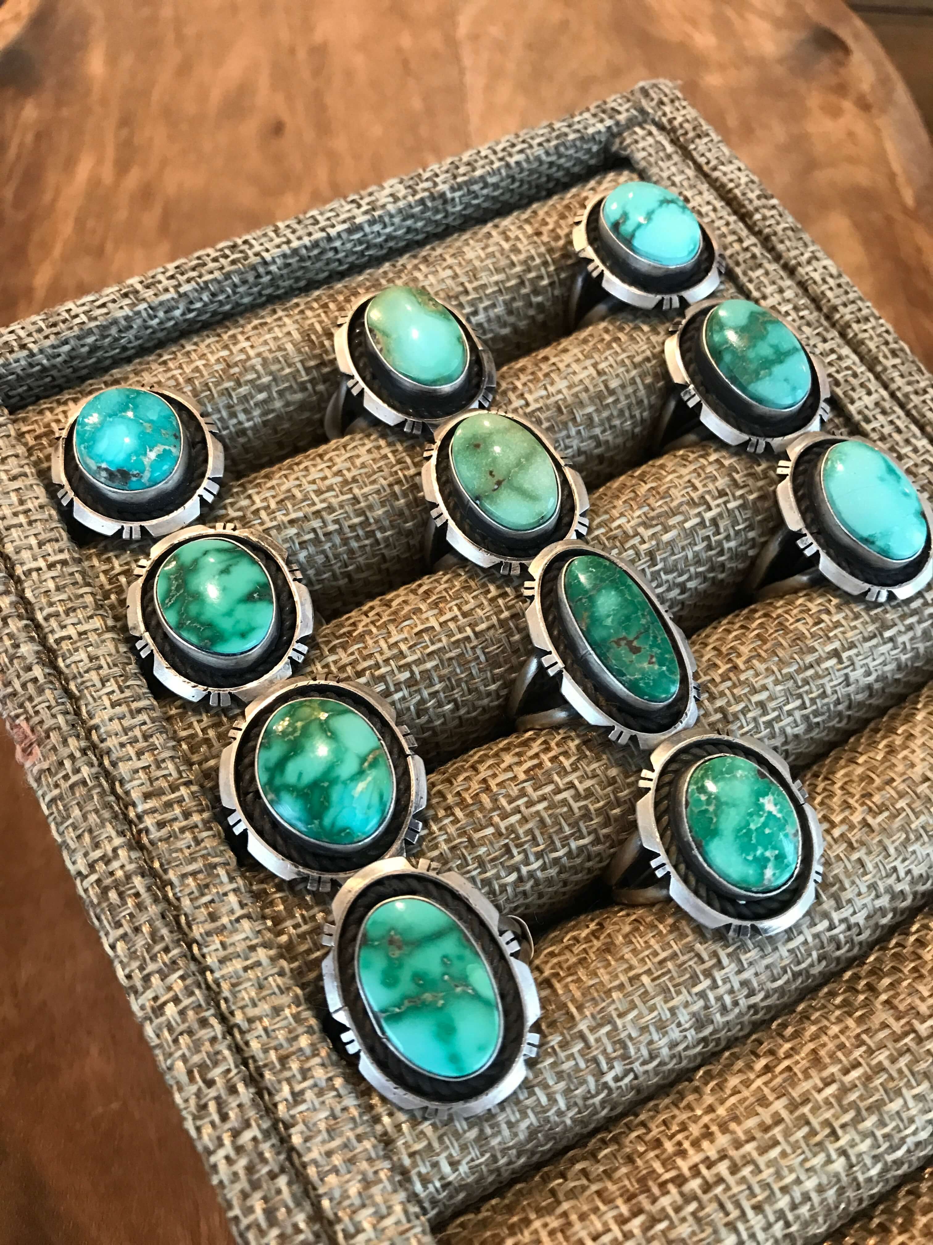 The Gakona Turquoise Rings-Rings-Calli Co., Turquoise and Silver Jewelry, Native American Handmade, Zuni Tribe, Navajo Tribe, Brock Texas