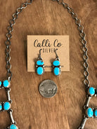 The Elliot Turquoise Statement Necklace Set-Necklaces-Calli Co., Turquoise and Silver Jewelry, Native American Handmade, Zuni Tribe, Navajo Tribe, Brock Texas