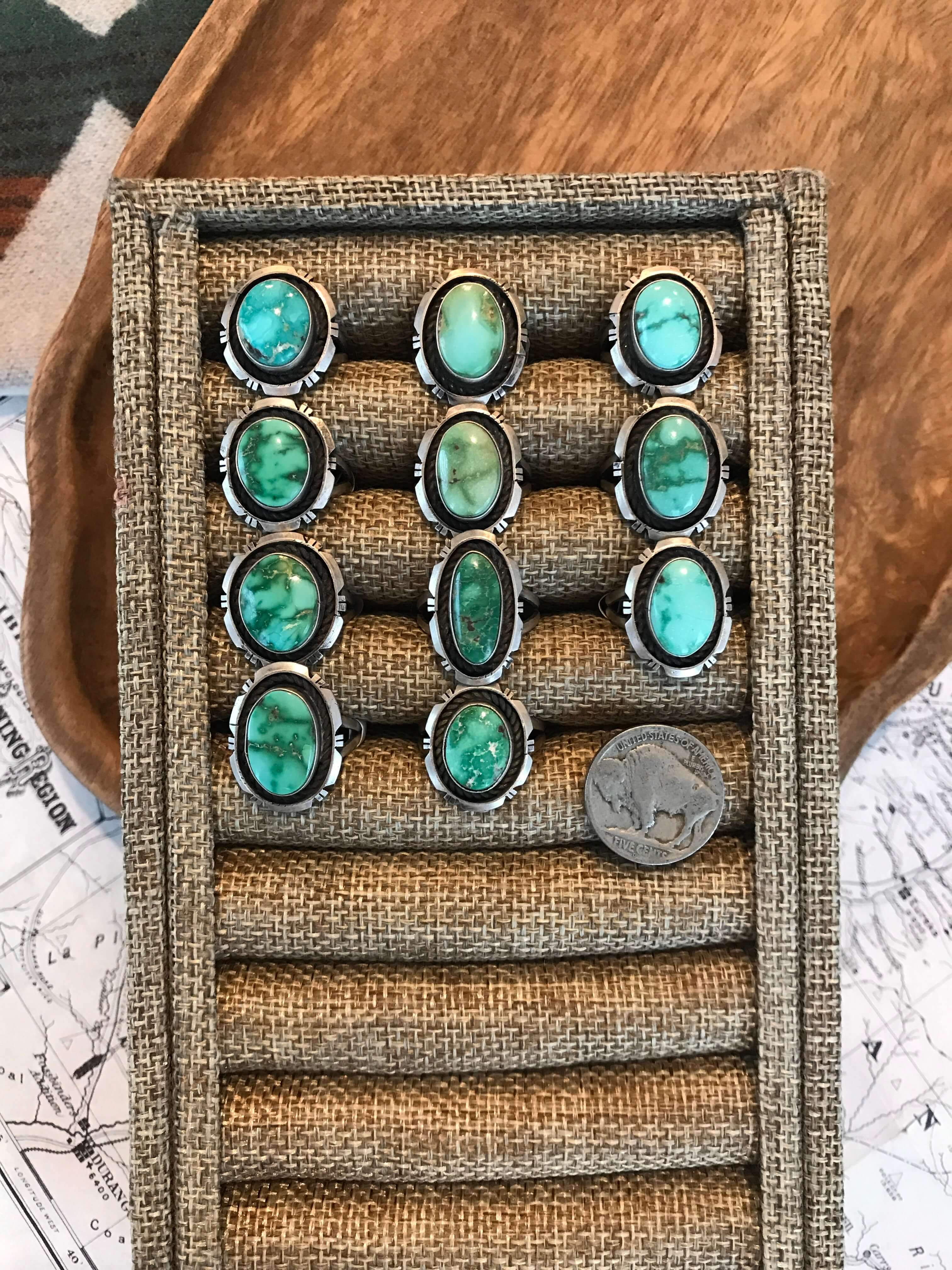 The Gakona Turquoise Rings-Rings-Calli Co., Turquoise and Silver Jewelry, Native American Handmade, Zuni Tribe, Navajo Tribe, Brock Texas