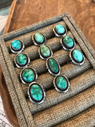 The Gakona Turquoise Rings-Rings-Calli Co., Turquoise and Silver Jewelry, Native American Handmade, Zuni Tribe, Navajo Tribe, Brock Texas