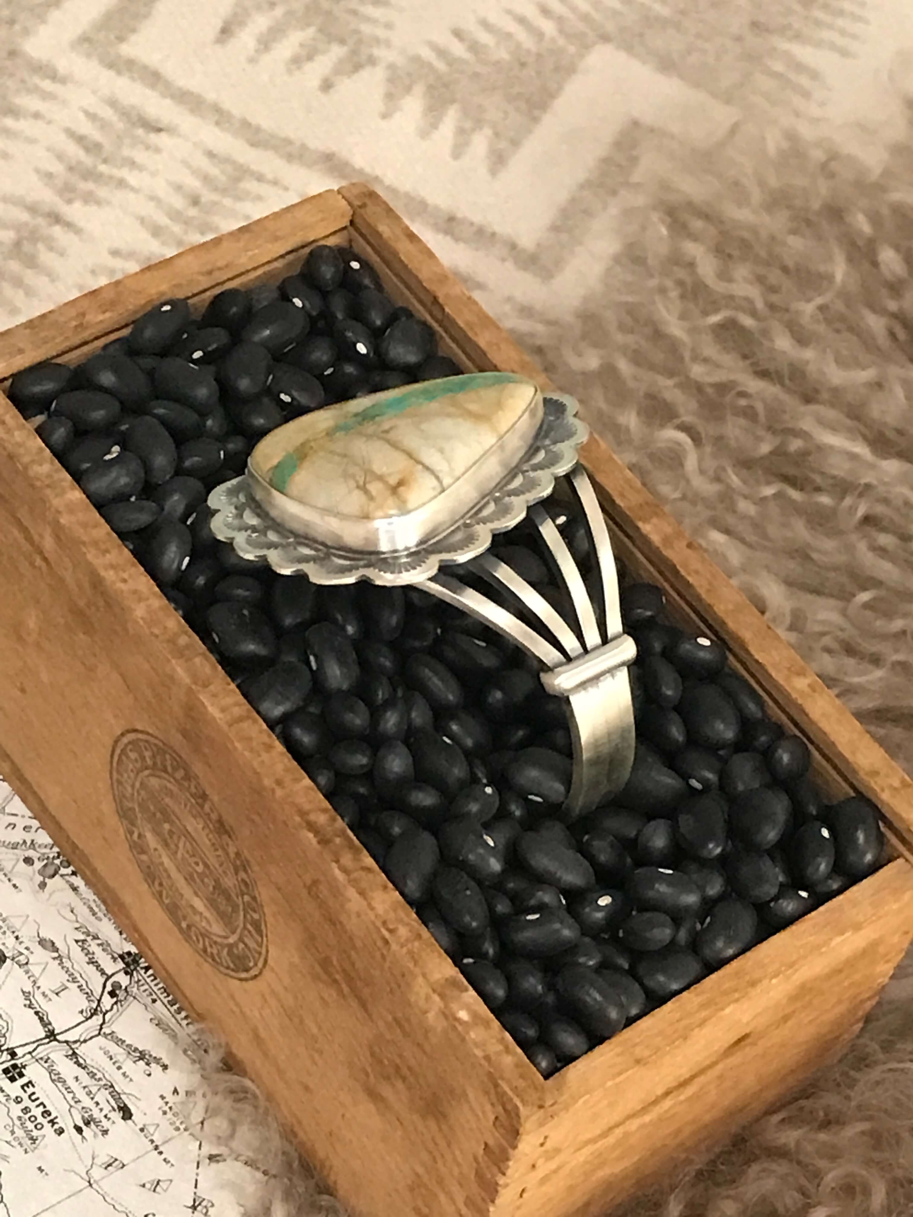 The Butte Cuff-Bracelets & Cuffs-Calli Co., Turquoise and Silver Jewelry, Native American Handmade, Zuni Tribe, Navajo Tribe, Brock Texas