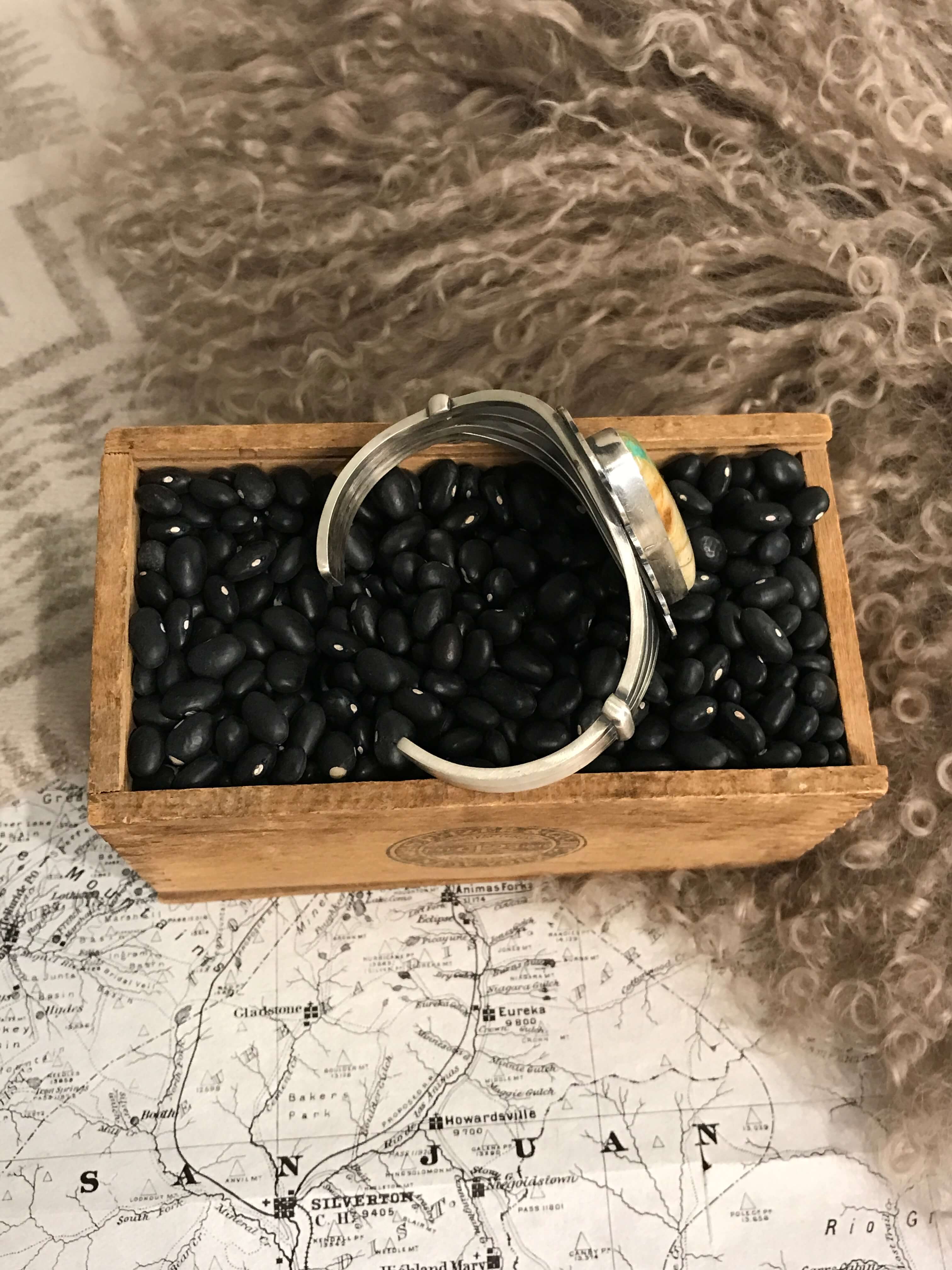 The Butte Cuff-Bracelets & Cuffs-Calli Co., Turquoise and Silver Jewelry, Native American Handmade, Zuni Tribe, Navajo Tribe, Brock Texas