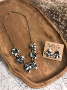 The Piamonte Statement Necklace Set-Necklaces-Calli Co., Turquoise and Silver Jewelry, Native American Handmade, Zuni Tribe, Navajo Tribe, Brock Texas