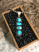 The Tobago Turquoise Pendant, 1-Pendants-Calli Co., Turquoise and Silver Jewelry, Native American Handmade, Zuni Tribe, Navajo Tribe, Brock Texas