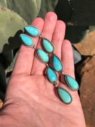 The 4 Stone Drop Earrings, 2-Earrings-Calli Co., Turquoise and Silver Jewelry, Native American Handmade, Zuni Tribe, Navajo Tribe, Brock Texas