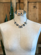 The Piamonte Statement Necklace Set-Necklaces-Calli Co., Turquoise and Silver Jewelry, Native American Handmade, Zuni Tribe, Navajo Tribe, Brock Texas