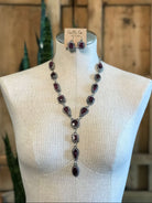 The Pinyon Lariat Necklace Set-Necklaces-Calli Co., Turquoise and Silver Jewelry, Native American Handmade, Zuni Tribe, Navajo Tribe, Brock Texas