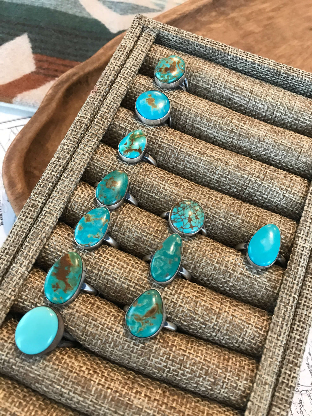 The Girvin Turquoise Rings-Rings-Calli Co., Turquoise and Silver Jewelry, Native American Handmade, Zuni Tribe, Navajo Tribe, Brock Texas