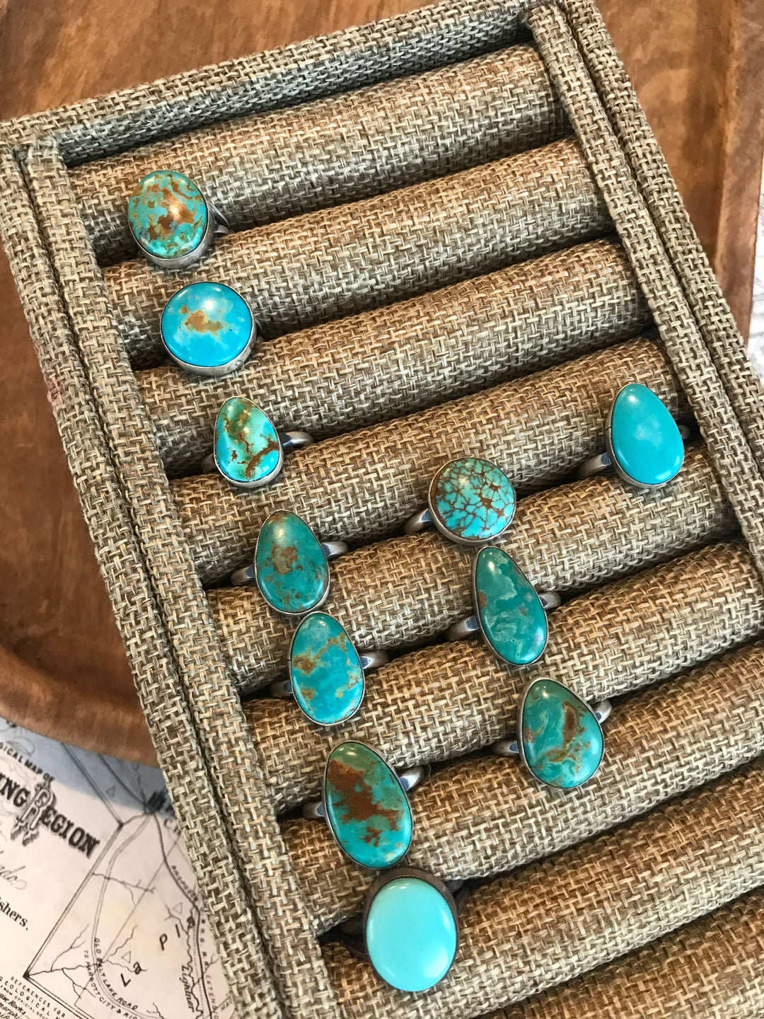 The Girvin Turquoise Rings-Rings-Calli Co., Turquoise and Silver Jewelry, Native American Handmade, Zuni Tribe, Navajo Tribe, Brock Texas