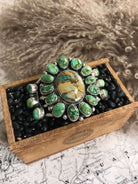 The Pine River Turquoise Cuff-Bracelets & Cuffs-Calli Co., Turquoise and Silver Jewelry, Native American Handmade, Zuni Tribe, Navajo Tribe, Brock Texas