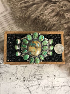 The Pine River Turquoise Cuff-Bracelets & Cuffs-Calli Co., Turquoise and Silver Jewelry, Native American Handmade, Zuni Tribe, Navajo Tribe, Brock Texas