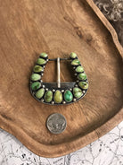 The Harlan Turquoise Belt Buckle-Belt Buckles-Calli Co., Turquoise and Silver Jewelry, Native American Handmade, Zuni Tribe, Navajo Tribe, Brock Texas