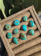 The Girvin Turquoise Rings-Rings-Calli Co., Turquoise and Silver Jewelry, Native American Handmade, Zuni Tribe, Navajo Tribe, Brock Texas