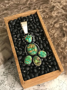 The Ormond Turquoise Pendant-Pendants-Calli Co., Turquoise and Silver Jewelry, Native American Handmade, Zuni Tribe, Navajo Tribe, Brock Texas