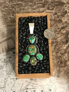 The Ormond Turquoise Pendant-Pendants-Calli Co., Turquoise and Silver Jewelry, Native American Handmade, Zuni Tribe, Navajo Tribe, Brock Texas