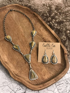 The Pocatello Lariat Necklace Set-Necklaces-Calli Co., Turquoise and Silver Jewelry, Native American Handmade, Zuni Tribe, Navajo Tribe, Brock Texas