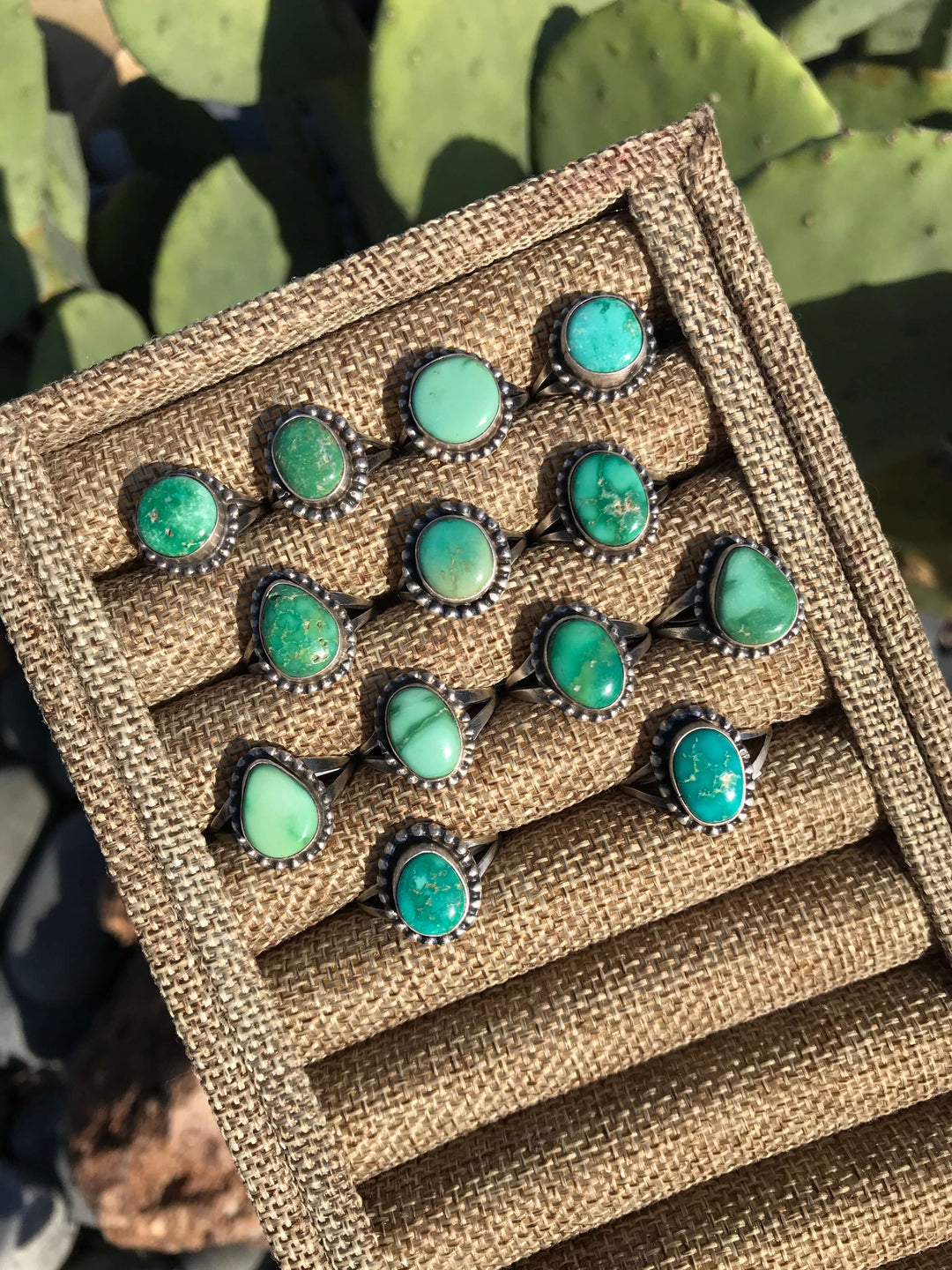 The Bristow Turquoise Rings-Rings-Calli Co., Turquoise and Silver Jewelry, Native American Handmade, Zuni Tribe, Navajo Tribe, Brock Texas