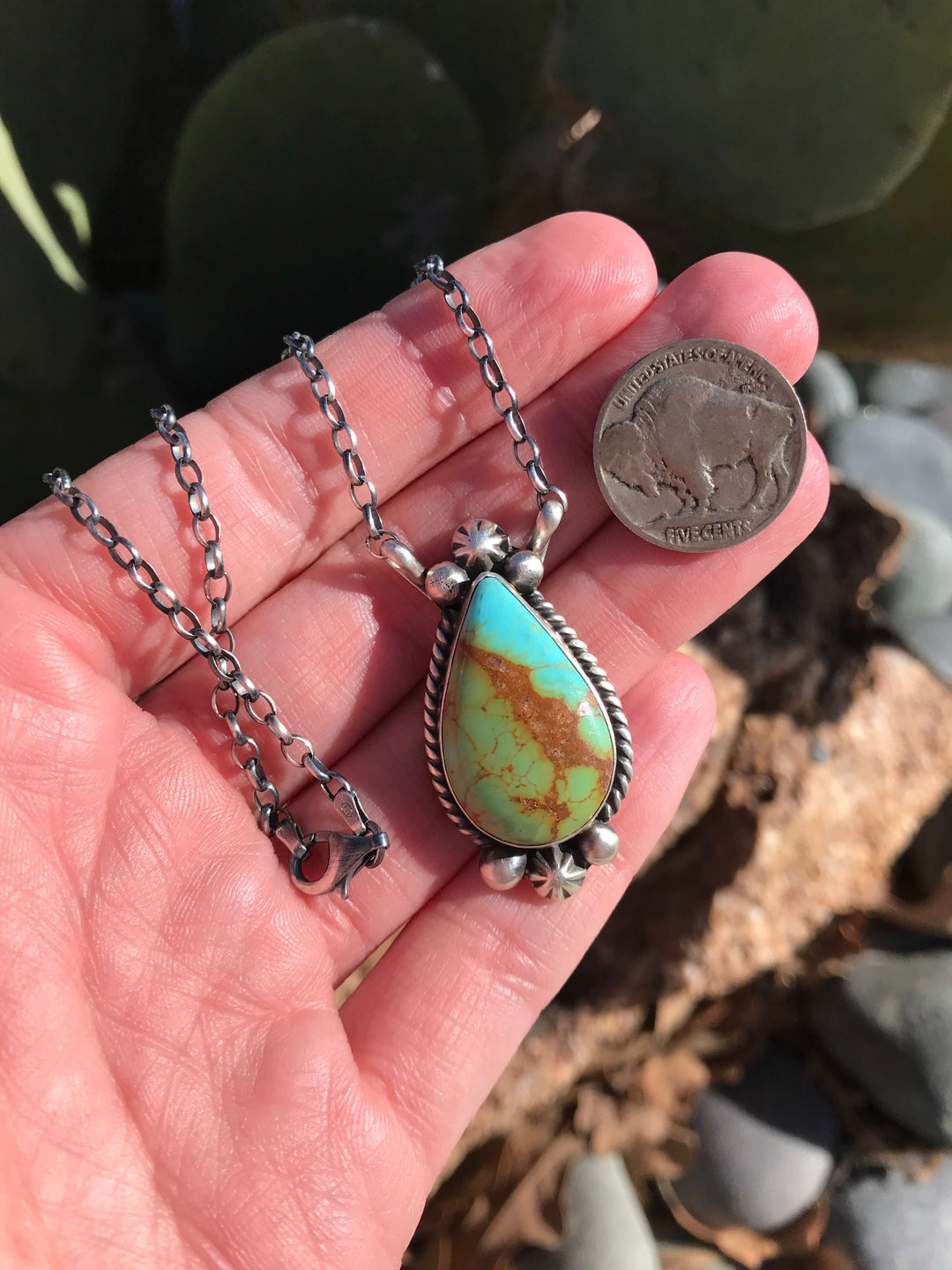 The McCoy Necklace, 1-Necklaces-Calli Co., Turquoise and Silver Jewelry, Native American Handmade, Zuni Tribe, Navajo Tribe, Brock Texas