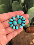 The Rock Cove Turquoise Earrings-Earrings-Calli Co., Turquoise and Silver Jewelry, Native American Handmade, Zuni Tribe, Navajo Tribe, Brock Texas