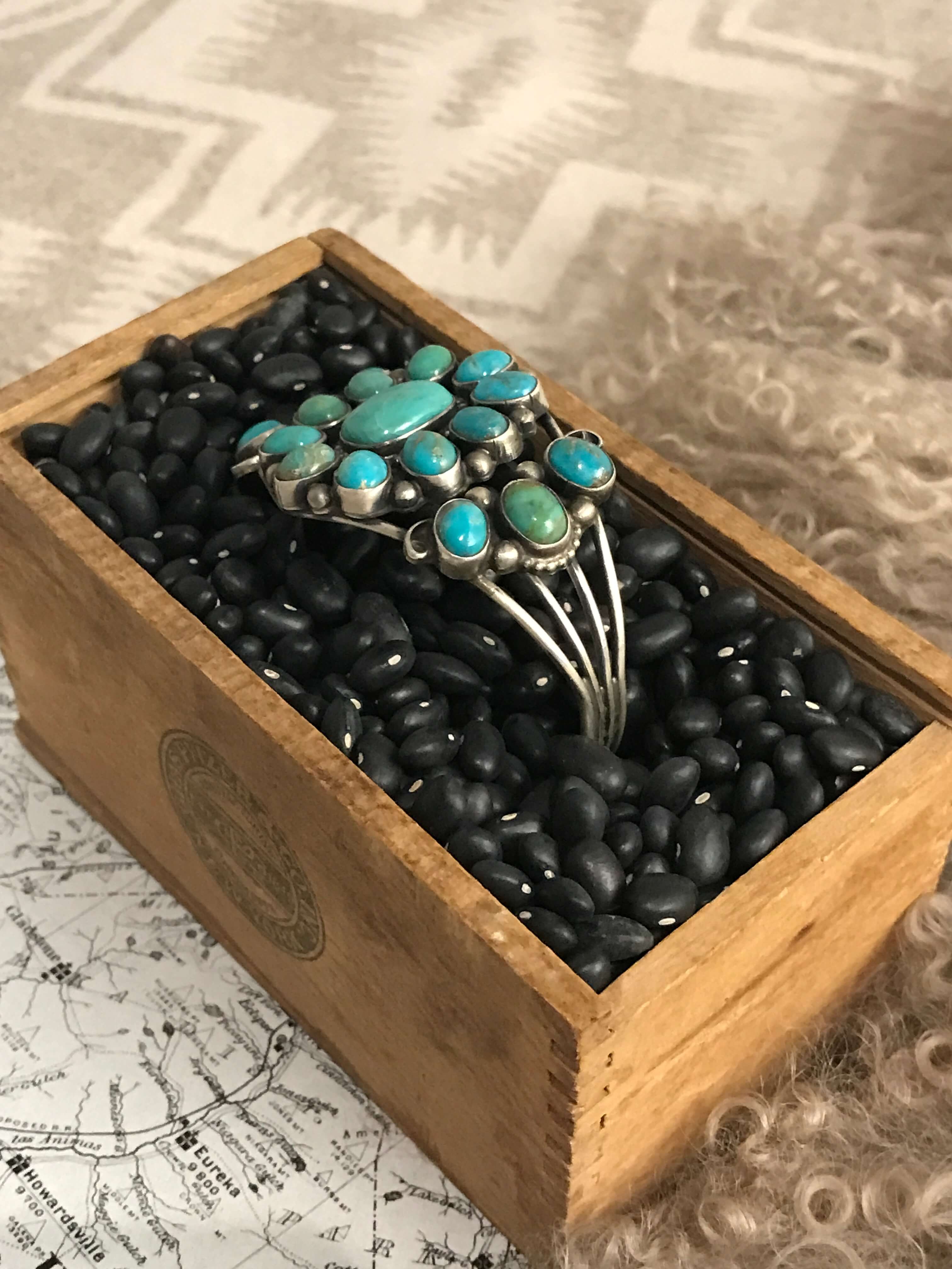 The Wacey Turquoise Cuff-Bracelets & Cuffs-Calli Co., Turquoise and Silver Jewelry, Native American Handmade, Zuni Tribe, Navajo Tribe, Brock Texas