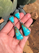 The Glendale Earrings, 1-Earrings-Calli Co., Turquoise and Silver Jewelry, Native American Handmade, Zuni Tribe, Navajo Tribe, Brock Texas