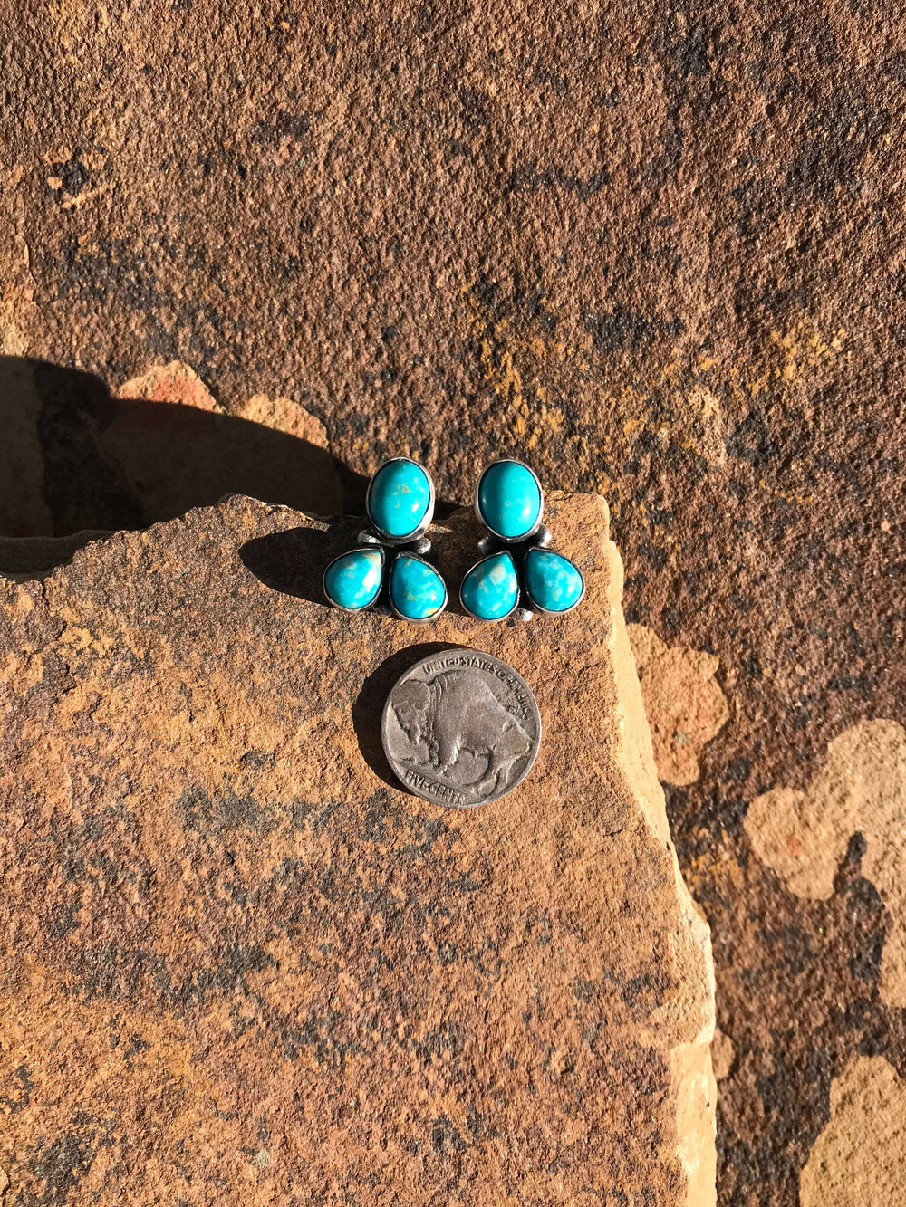 The Journey West Earrings, 6-Earrings-Calli Co., Turquoise and Silver Jewelry, Native American Handmade, Zuni Tribe, Navajo Tribe, Brock Texas